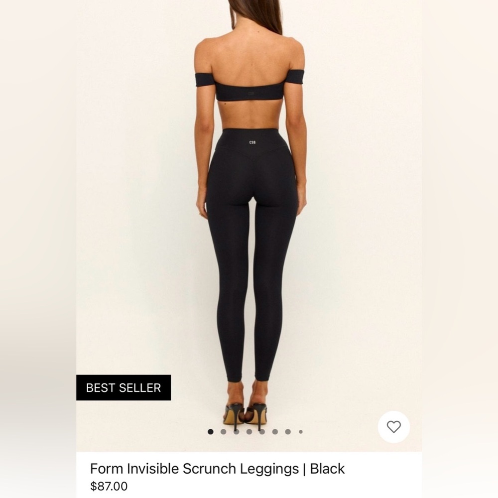 CSB Form Invisible Scrunch Leggings | Black New without tags Size:S